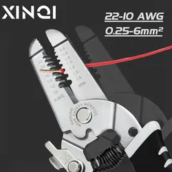 Stripping Crimping Pliers Wire Stripper Multi Functional Ring Crimpper Electrician Peeling Network Cable Stripper Tools