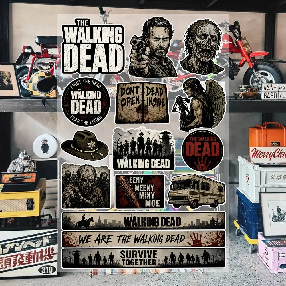 T-V S-erieS- T--T-he W-Walking D-Dead Aesthetic Graffiti Waterproof PVC Stickers for Car Motorcycle Skateboard Helmet Notebook