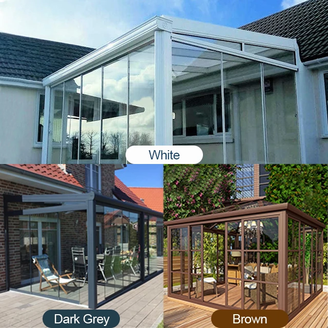 Commercial Glass House, Solarium, Aluminum Garden, Greenhouse, Outdoor Glass House, Aluminum Outdoor Room