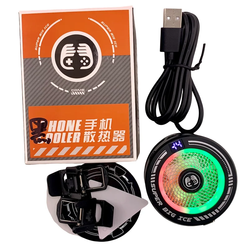 FS22 مبرد الهاتف أشباه الموصلات مشبك مغناطيسي 2 في 1 تبريد قوي AI التحكم الذكي في درجة الحرارة أضواء RGB لألعاب الهاتف