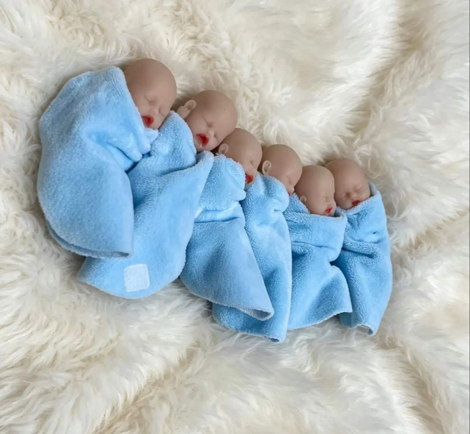 

6 шт./компл., 3-дюймовые силиконовые куклы Reborn Baby, кукла Reborn, очень мягкие на ощупь, антистрессовые куклы, игрушки