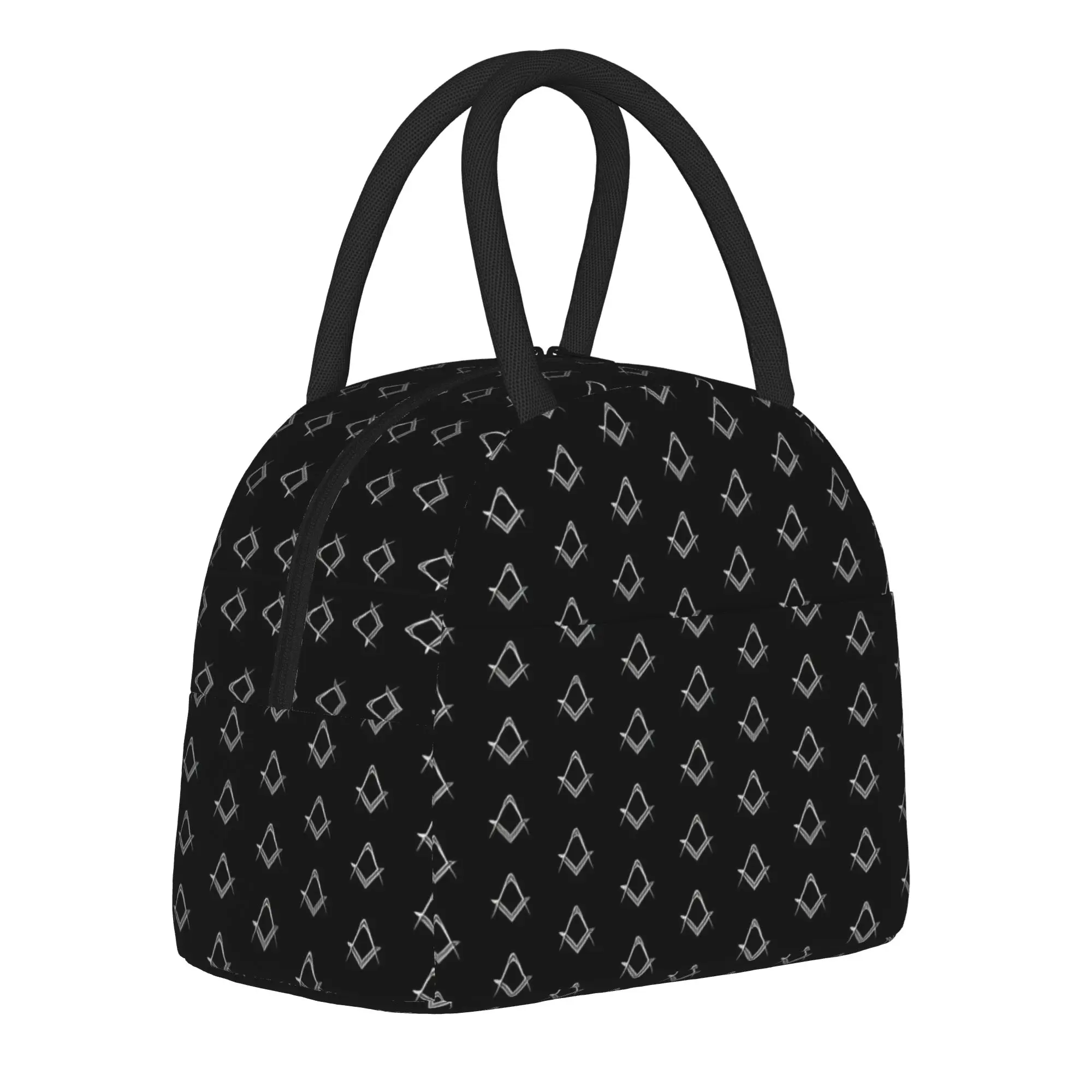 Freemason Pattern Square & Compass Masonic Insulated Lunch Bag Large  Meal Container Thermal Bag Tote Lunch Box  Food Bag