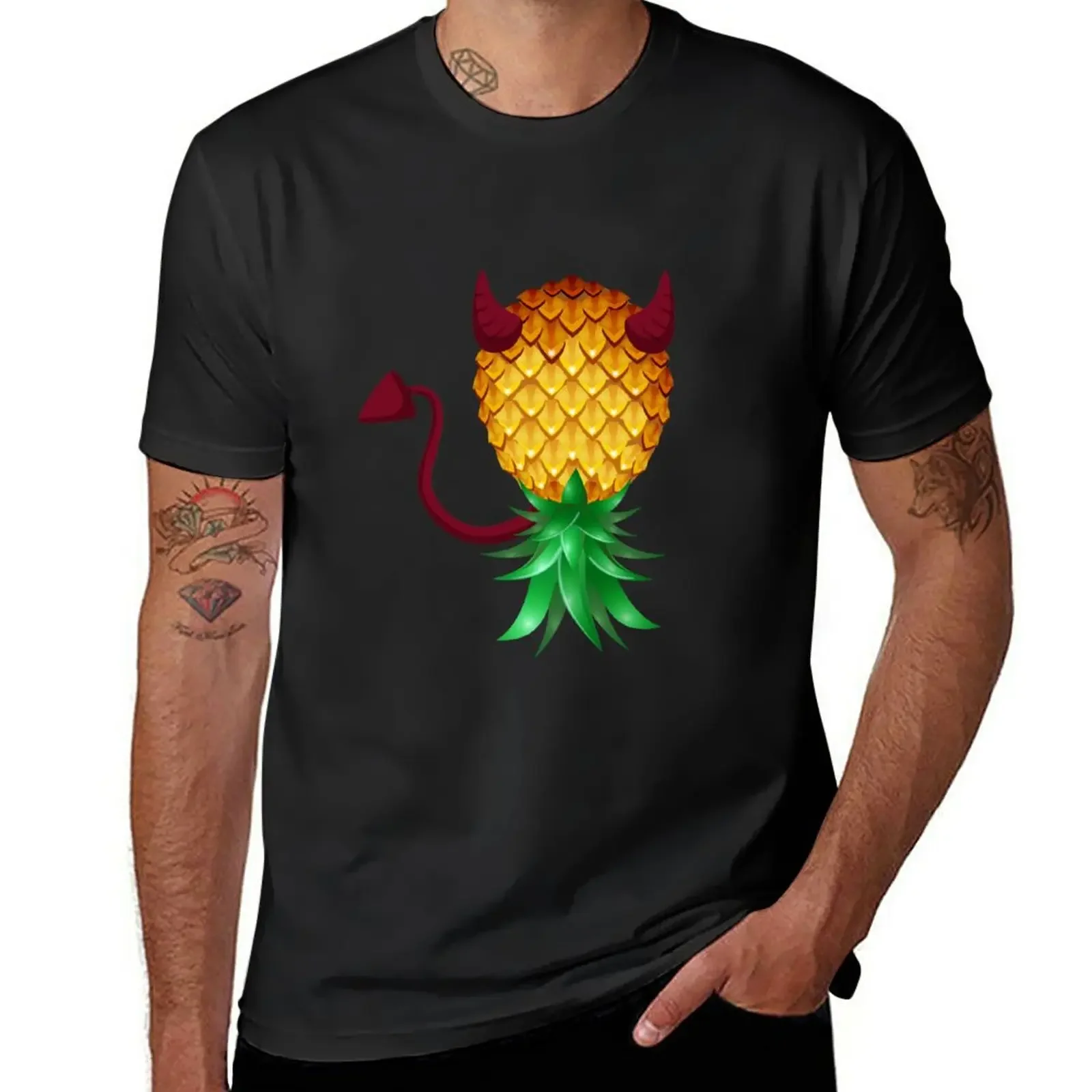 New Devil Swinger Upside Down Pineapple T-Shirt funny t shirts boys white t shirts workout shirts for men