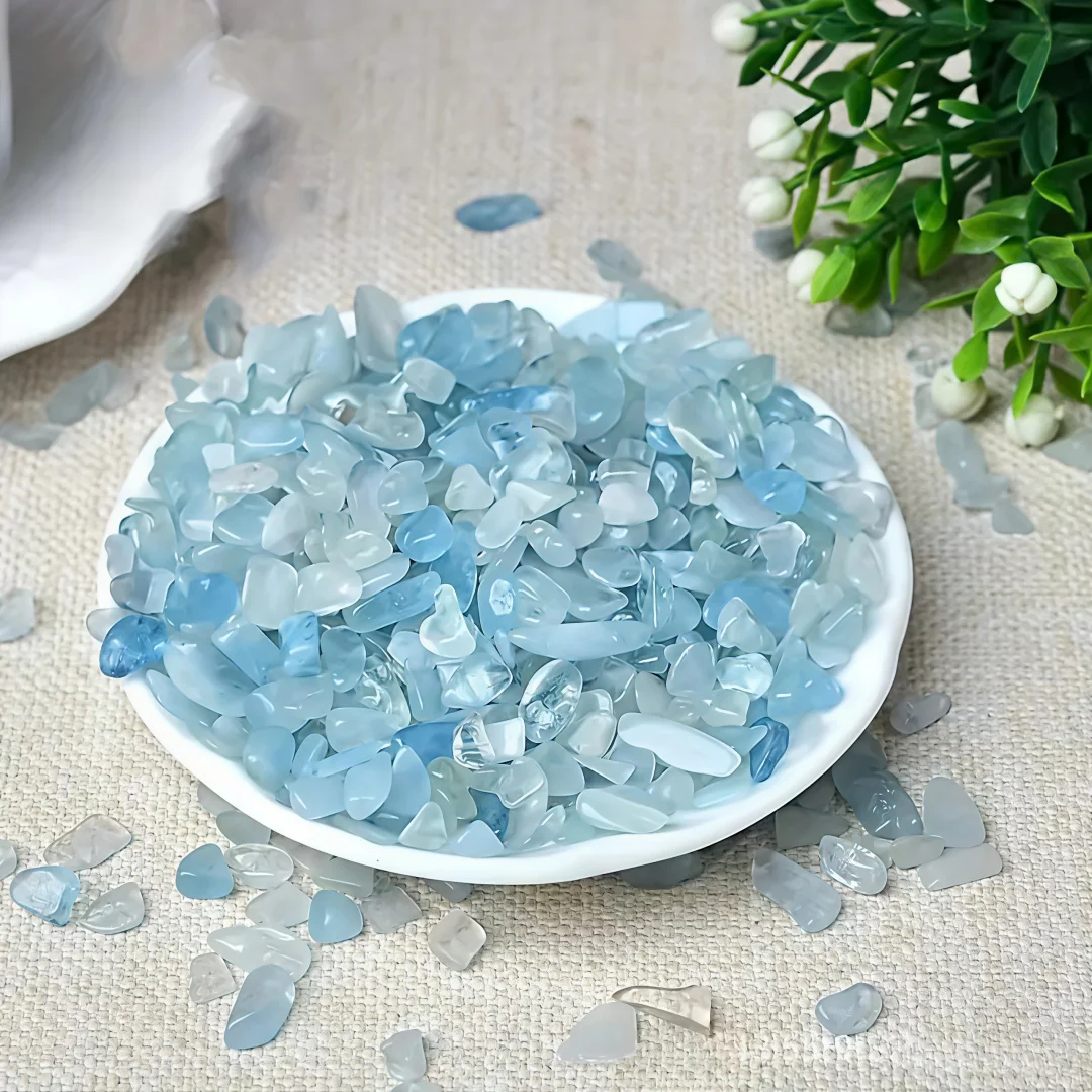 Natural Aquamarine Crushed Stone, Garden Decoration, Jewelry Making, Vase Filler, Fish Tank Decoration Stone, Gift Giving view 4