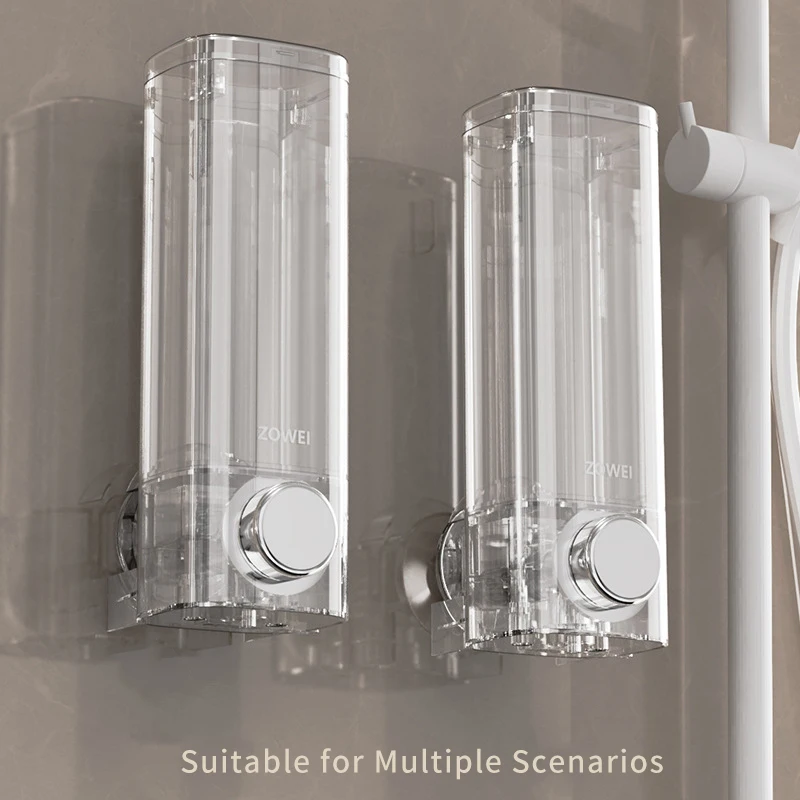 90*74*225 مللي متر نظام توزيع الضغط نظام توزيع الصابون بالضغط 450 مللي حاوية سائلة قابلة للإزالة وإعادة تحديد المواقع