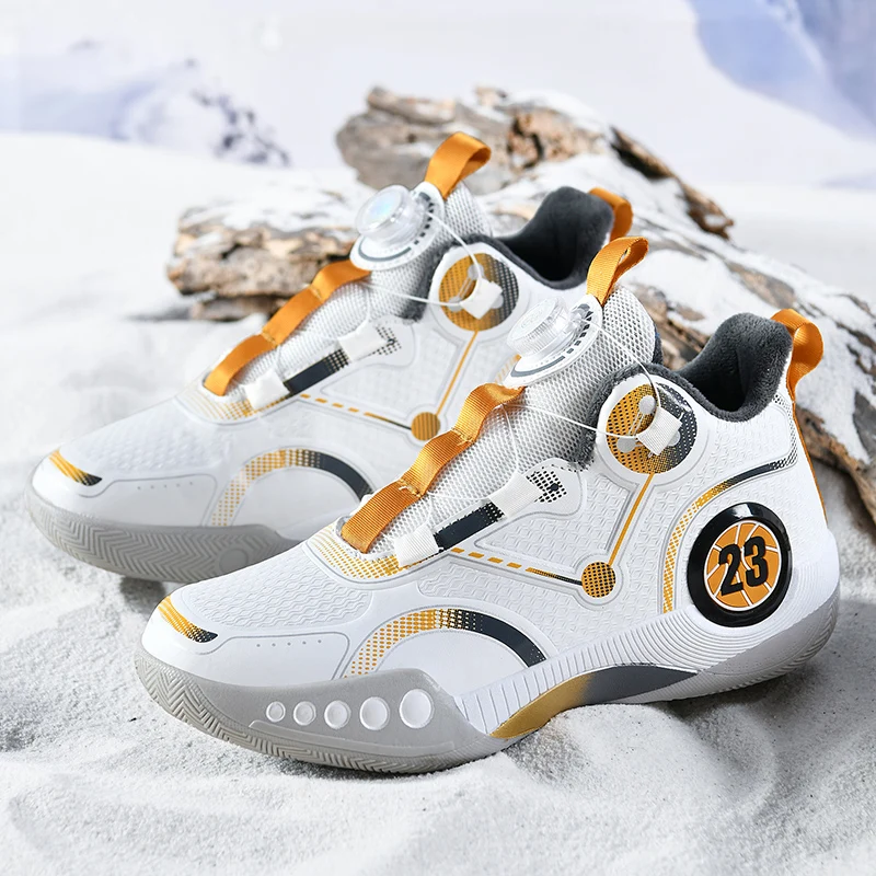 Summer Casual High-top Basketball Sneakers Breathable Cushioning Trendy Women Basketball Shoes Parent-child Couple Shoes