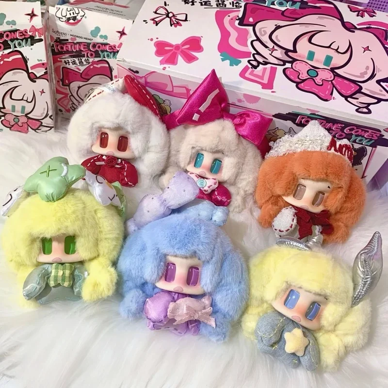 

Mooroo Meng Forture Comes To You Series Vinyl Blind Box Cute Mooroo Meng Keychain Mystery Box Pendant Surprise Bag Toy Gifts