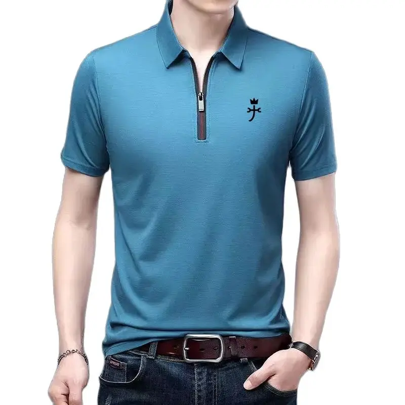 

남성골프티셔츠 Luxury Golf Clothing Men New Polo Golf Top Ice Silk Casual Golf Short Sleeve Summer Men's Golf Wear 2024 Korean Golf Tee