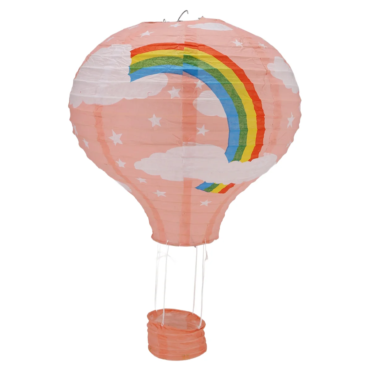 12inch Hot Air Balloon Paper Lantern Lampshade Ceiling Light Wedding Decor, Pink Rainbow