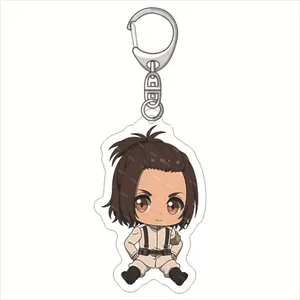 Anahtar forvet, anime, erkekler, karakter, sevimli çizgi film Eren Jaeger, Mikasa Ackerman, çanta için kolye, mücevher, oyuncak, araba parçaları ve bir arkadaş En çok satılan 12, anahtarlık, mikasa-no. 5