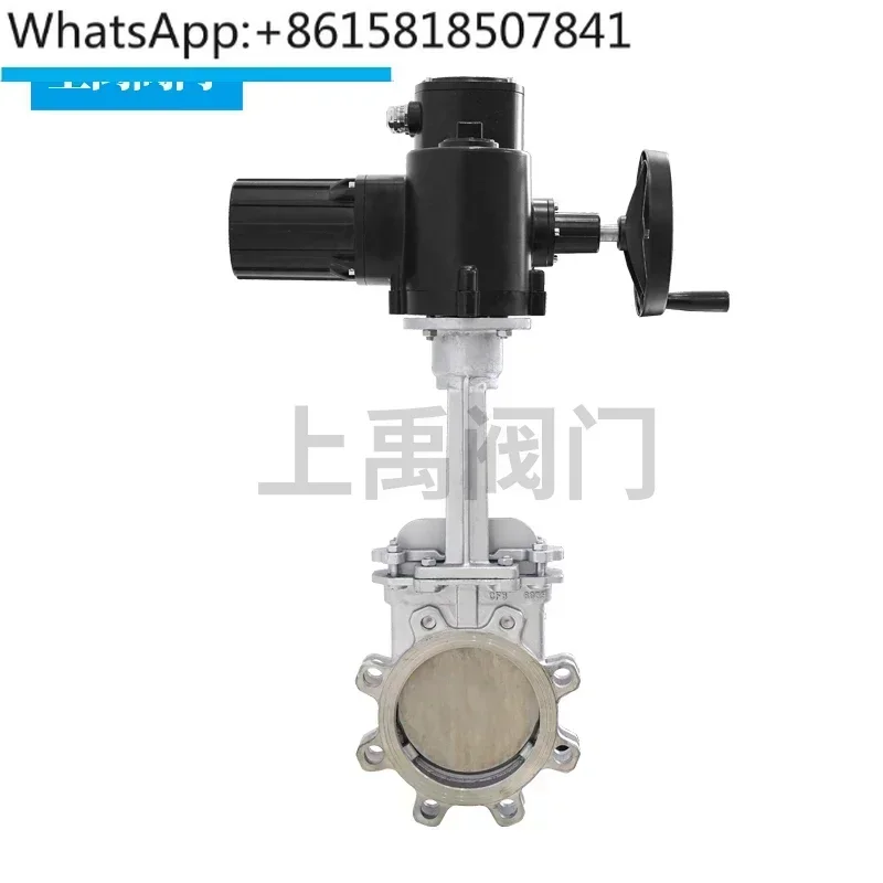 전기 공압 클램프 나이프 유형 게이트 밸브 PZ9/673H-10C 주철 스테인레스 스틸 수동 플러그 플레이트 슬러리 배출 밸브