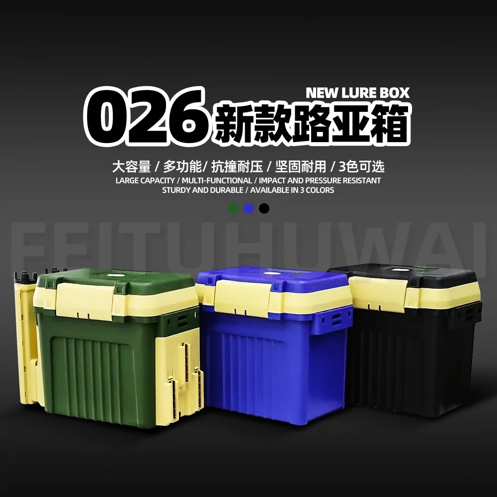 Portable Lure Tackle Box Abs Multi-Layer Fishing Gear Organizer Adjustable Storage Areas Shore Size To Confirm