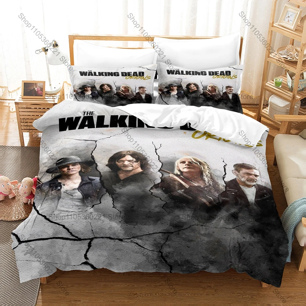 Popular Juego De Ropa De Cama De 3 Piezas De The Walking Dead, Funda De Edredón De Algodón Transpirable Y Dos Fundas De Almohada, Decoración Para Dormitorio — -54%, 30.54€ Coupon, from 24.99€ – 54% descuento – €24.99