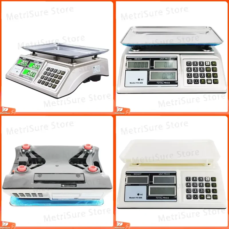 Digital Weight Scale 30kg 66lb with Price Calculation Function for Retail Food Meat Grocery Store Commercial Use Kitchen