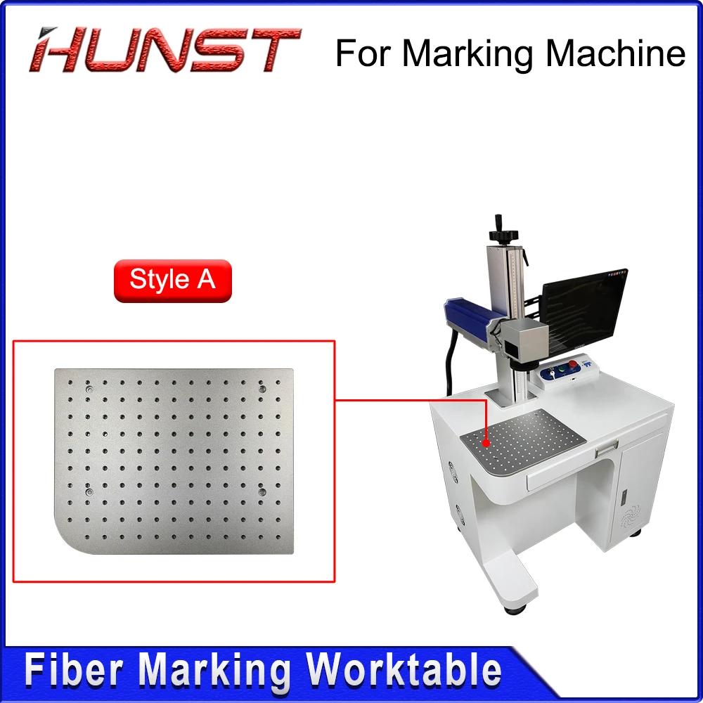 منصة عمل صفائح الألومنيوم Hunst 320 * 280 مم و350 * 550 مم لآلة الوسم بالليزر CO2 بالألياف البصرية.