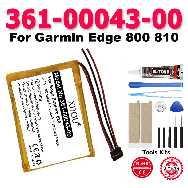 New High Quality 361-00043-00 Battery For Garmin Edge Explore 820 520 500 200 205 GPS Edge 520 plus 361-00043-00 + Tools