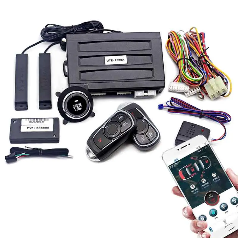 

Bluetooth Car Control Kit Remote Start One-click Start Retrofit Keyless Entry Universal Type