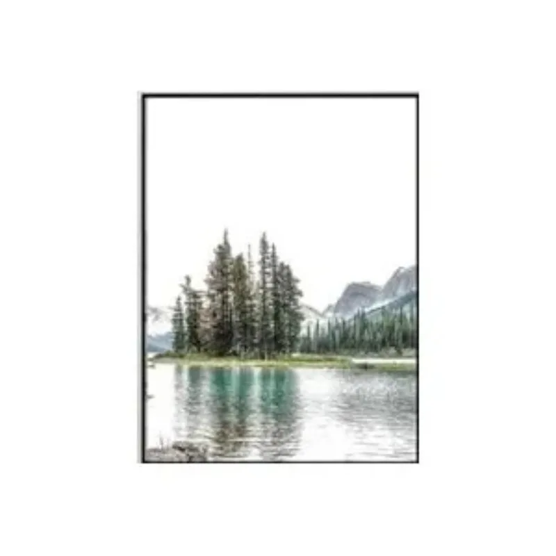 Lake Landscape Unframed Canvas Poster Modern Living Room Bedroom Wall Art Decor