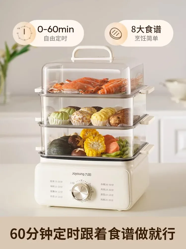 220V Multi-Functional Electric Food Steamers for Home Use with Large Capacity & Multiple Layers