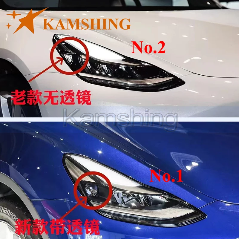 CAPQX Front Headlight Base Cover For Tesla Model 3 Model Y 2019-2023 Head Lamp Rear Shell Head Light Back Lid