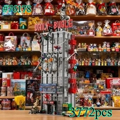 Extensiones periféricas de oficina de periódico, conjunto de aniversario Compatible con partículas Legoed, adecuado para regalos de Navidad 76178