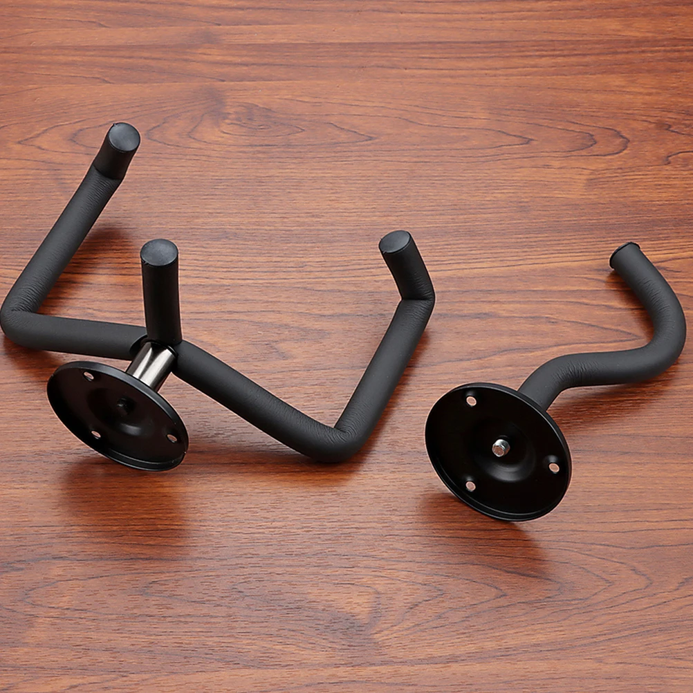

Guitar Hanger Ukulele Wall Mount Rack for Acoustic Guitars Bass 194mm Short Black Metal Practical Hanging Holder Decor