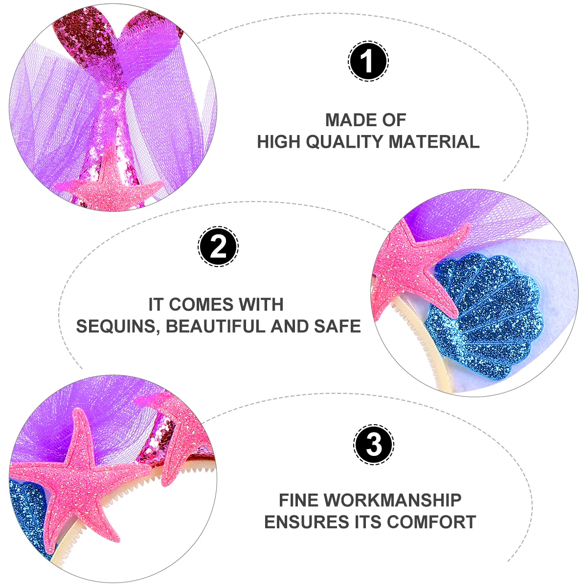 

Head Band Mermaid Headband Themed Headdress Headgear Hairbands Headbands for Girls Accessories