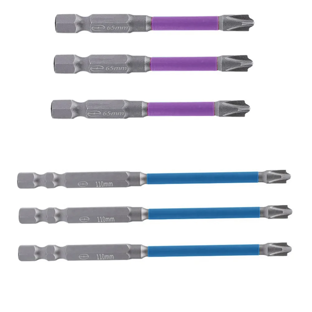 

For Electrician FPH2 Screwdriver Bit 6pcs 110mm 65mm For Socket Switch Hand Tools Special Cross Screwdriver Bit