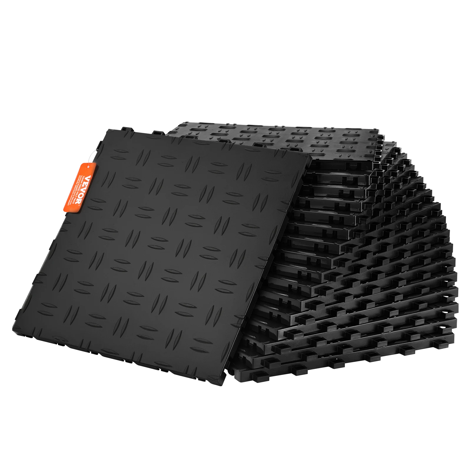 

SucceBuy Garage Tiles Interlocking Garage Floor Covering Tiles Non-Slip Double-Sided Texture for Garages Basements Repair Shops