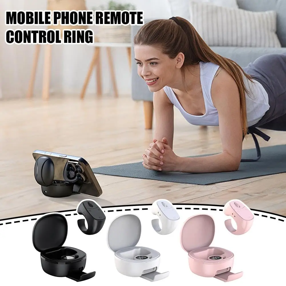 

Bluetooth Page Turner Remote Control Scroll Fingertip Ring for Video Browsing Music Playback Phone Portable Presentation Clicker
