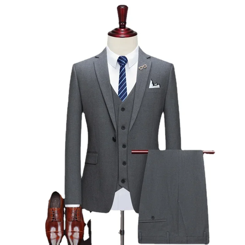 

Fashion Slim Fit Suit 3 Piece Set 2 Piece Wedding Formal Lapel Wedding Prom Men's Suit