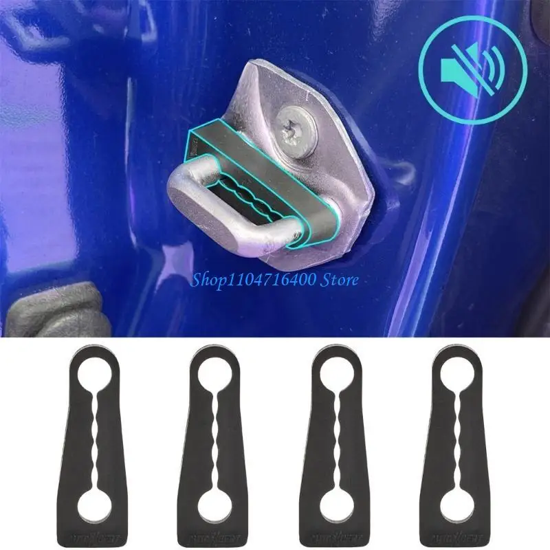 y1gd Door Lock Sound Deadener Damper Buffer Car Door Damper Quiet Noise Deaf Soundproofing Seal Auto Accessory 3