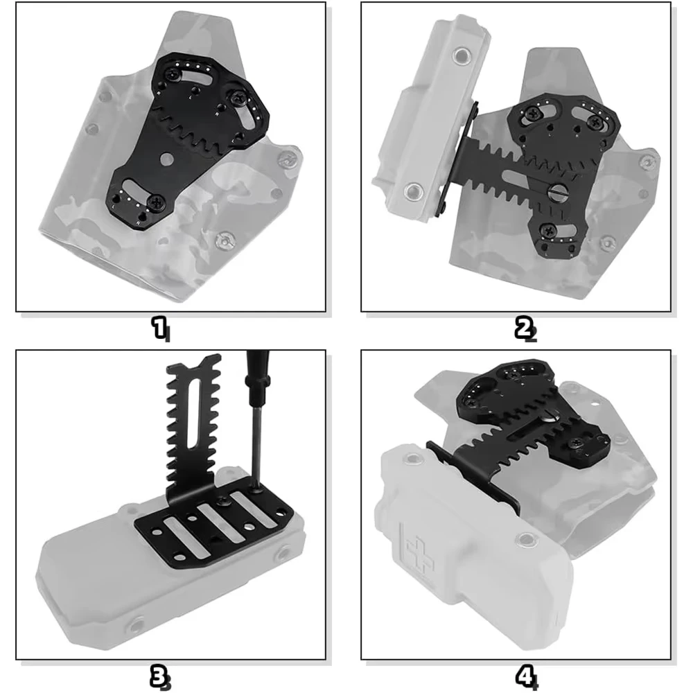 Tactical Holster Adapter Metal Negative Cant Plate Outdoor Airsoft Hunting Holster Extension Tourniquet Carrying Gear