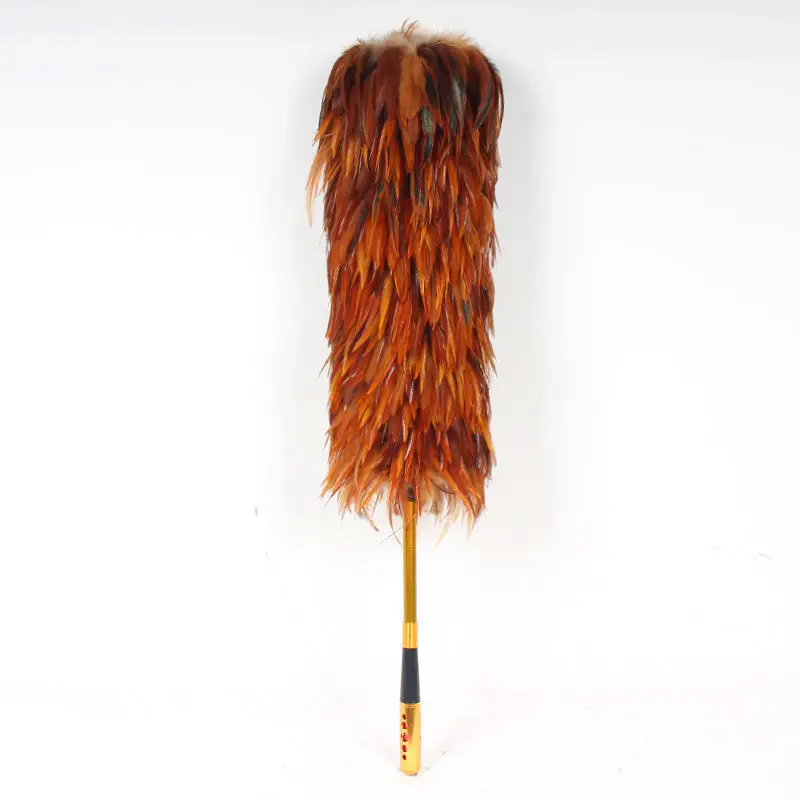 Chicken Feather Duster Car Household Dust Sweeping Dust Removal Not Easy to Lint Wall Ceiling Retractable Chicken Feather Duster