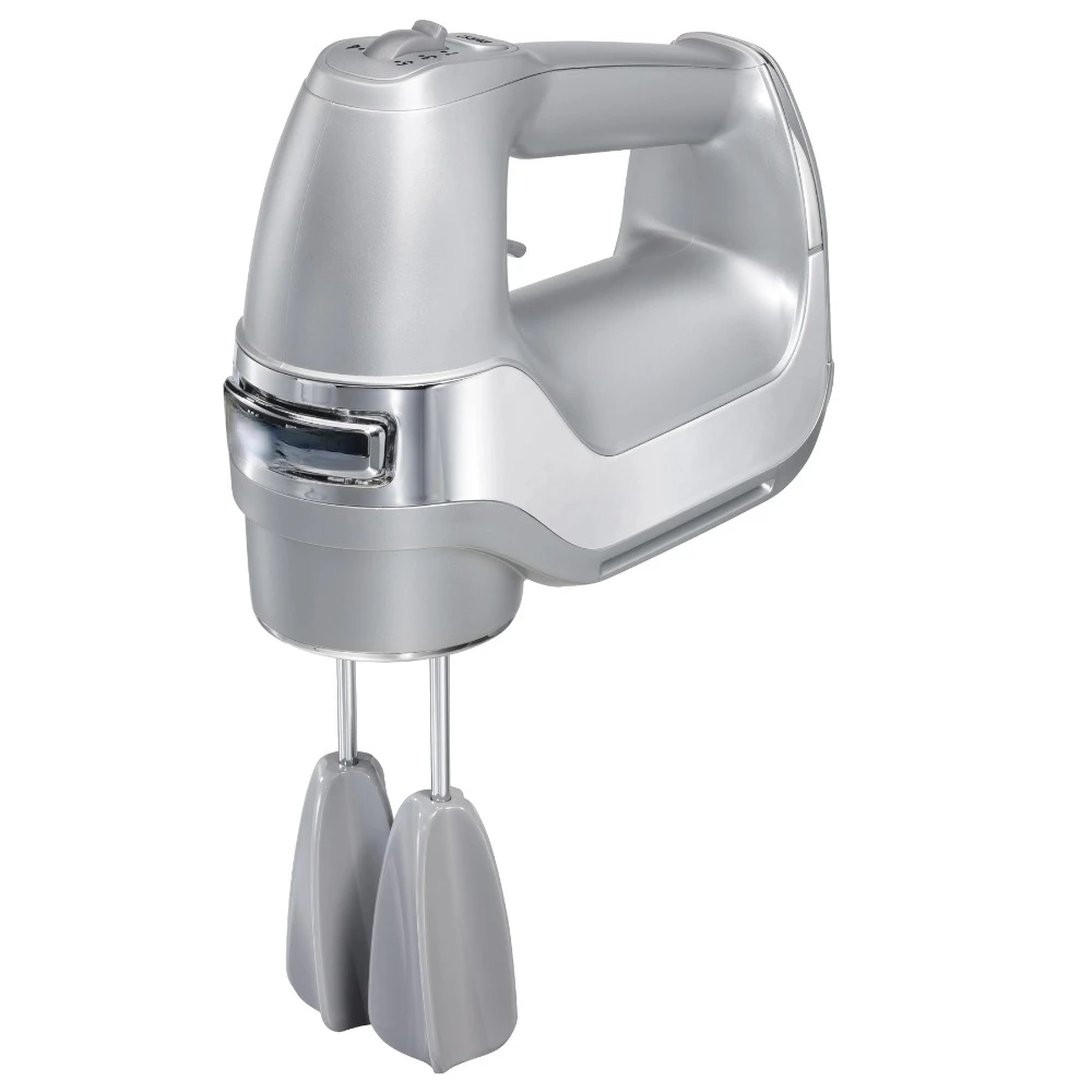 Professional 5-Speed Electric Hand Mixer, High Performance DC Motor, QuickBurst, Slow Start Speed, Easy Clean Beaters , Silver