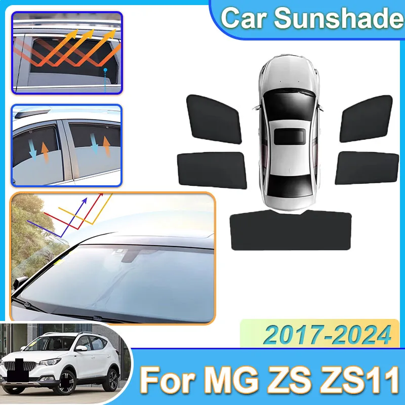 

For MG ZS ZS11 EV 2017 2018 2019 2020~2024 Car Sunshades Window Windshield Magnetic Visor Sun Shades Curtain Cover Accessories