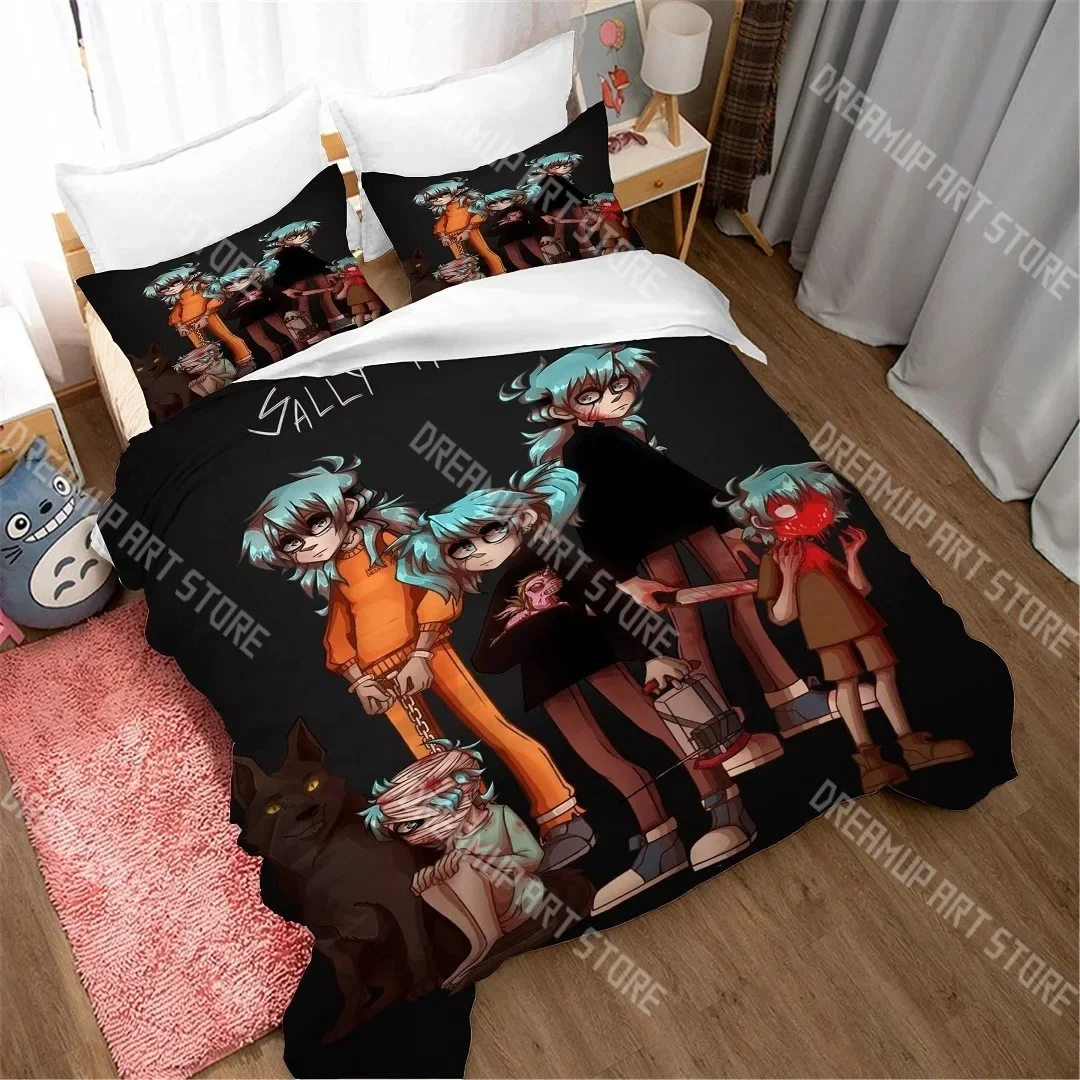 Fashion Sally Face Game Bedding Set Single Twin Full Queen King Size Bed Set Kids Bedroom Duvetcover Sets Bed Sheet Set view 3