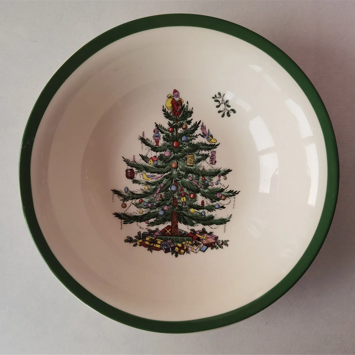 Classic Green Edge Series Christmas Set Size Plate Square Plate Size Bowl Fish Dish Coffee Set