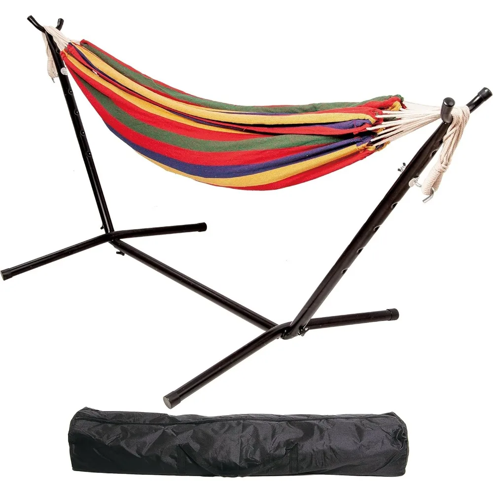 

Elevon Double Hammock with Space Saving Steel Stand and Portable Carrying Case, 450-Pound Capacity, Sunrose