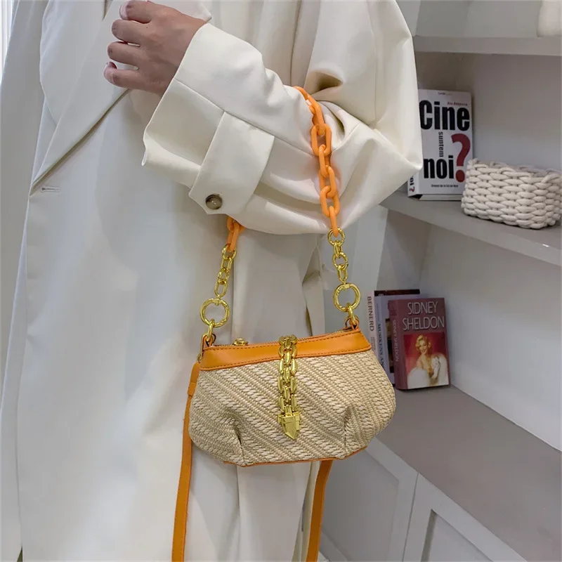 

2025 New! High-End Light Luxury Women's Bag - Acrylic Chain, Popular Niche, Underarm & Shoulder Crossbody