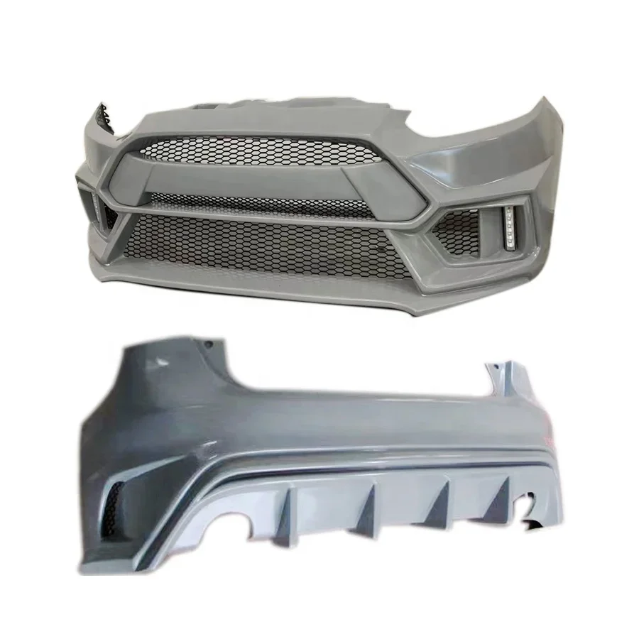 

Face Kit Front Bumper For Ford Focus 2012 2013 Car Bumper For Focus 2014 Upgrade RS Style Rear Bumper Bodykit PP Exterior Part