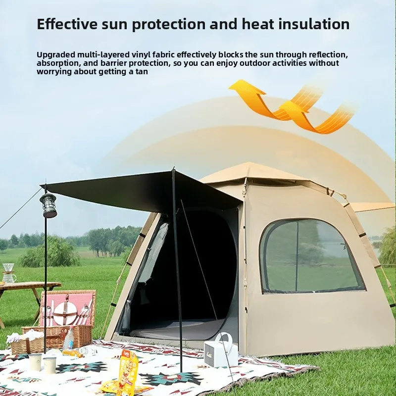 Factory Direct Hexagonal Automatic Camping Tent Waterproof Sunproof Quick Setup Portable Park Camping Ultralight Tent Beach Tent