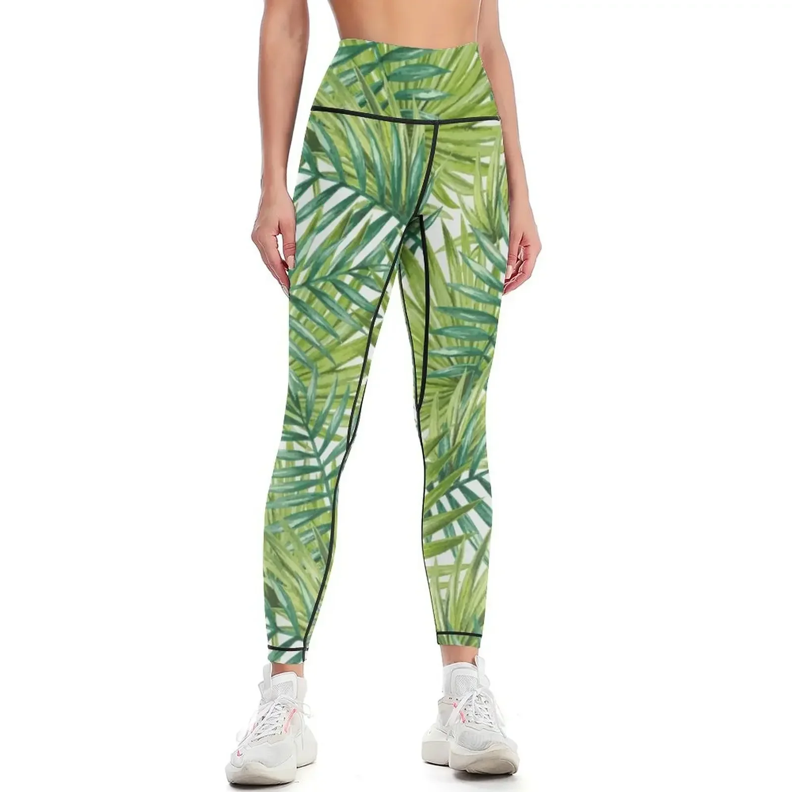 

Paradise in Hawaiian Palm Leaves Leggings push up tights for Fitness's gym clothes legging gym Women's push up Womens Leggings