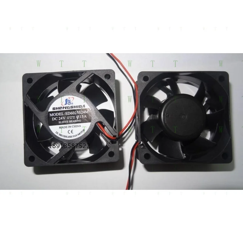 

H 1 шт. SHENGSHIDA вентилятор SD6025S24M DC 24 В 0,25 А 6025 6 см 2-контактный охлаждающий вентилятор