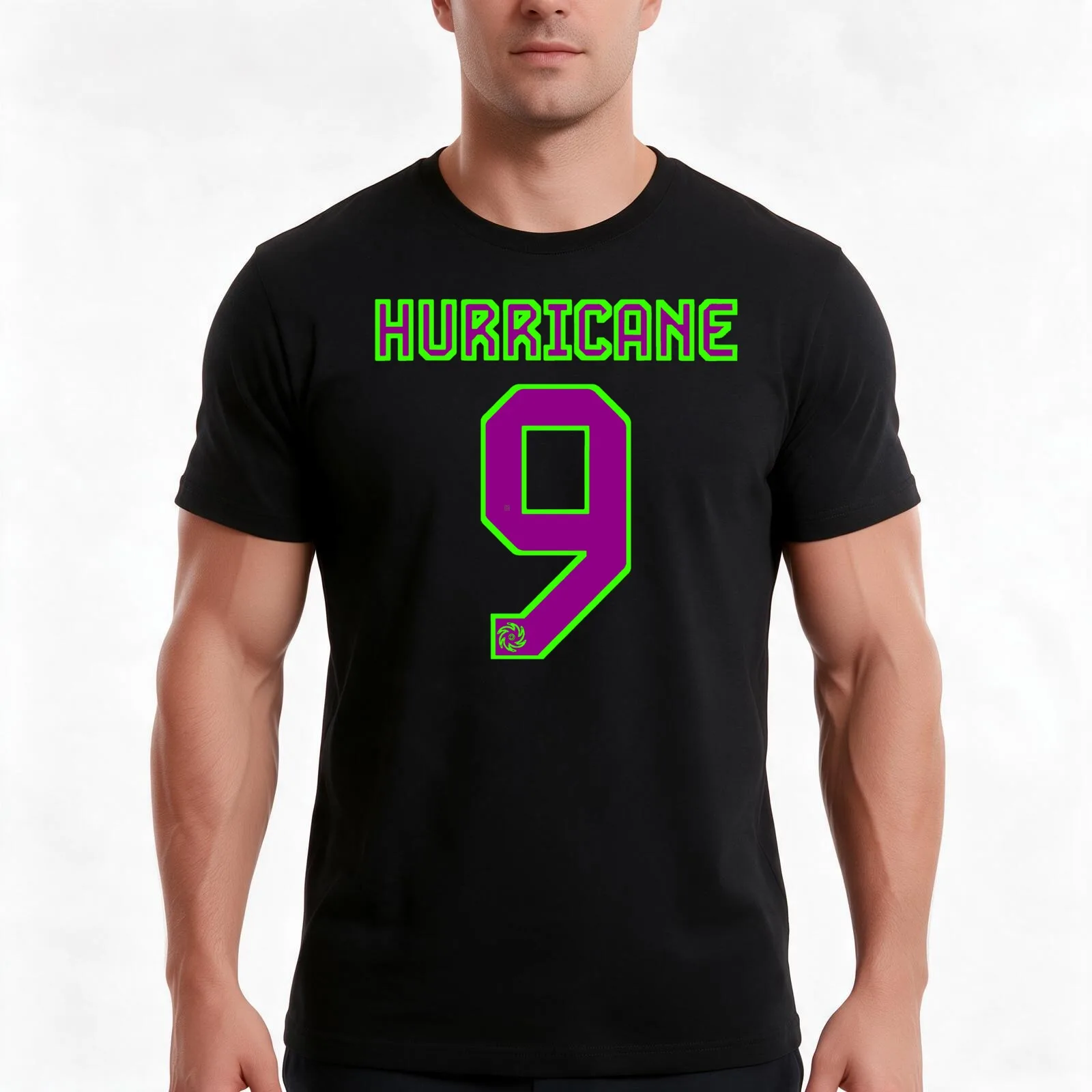 A hurricane in purple clouds T-Shirt Summer Casual Cotton Tee Oversized Streetwear Tops Vintage Graphic Print 100% Cotton