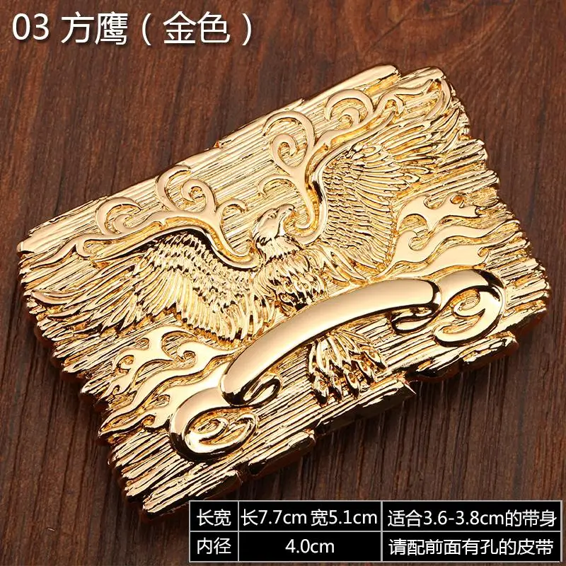 Divers modèles d'animaux en alliage pour hommes, boucle de ceinture lisse, pantalon de taille, accessoire de boucle de 3.8cm pour hommes