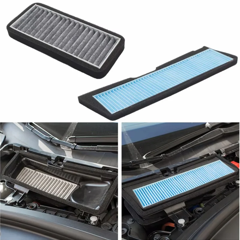 Car Air Filter Air Conditioner Cabin Filter Air Intake Grille Protective Cover For Tesla Model 3 2021 2022 Replacement Parts