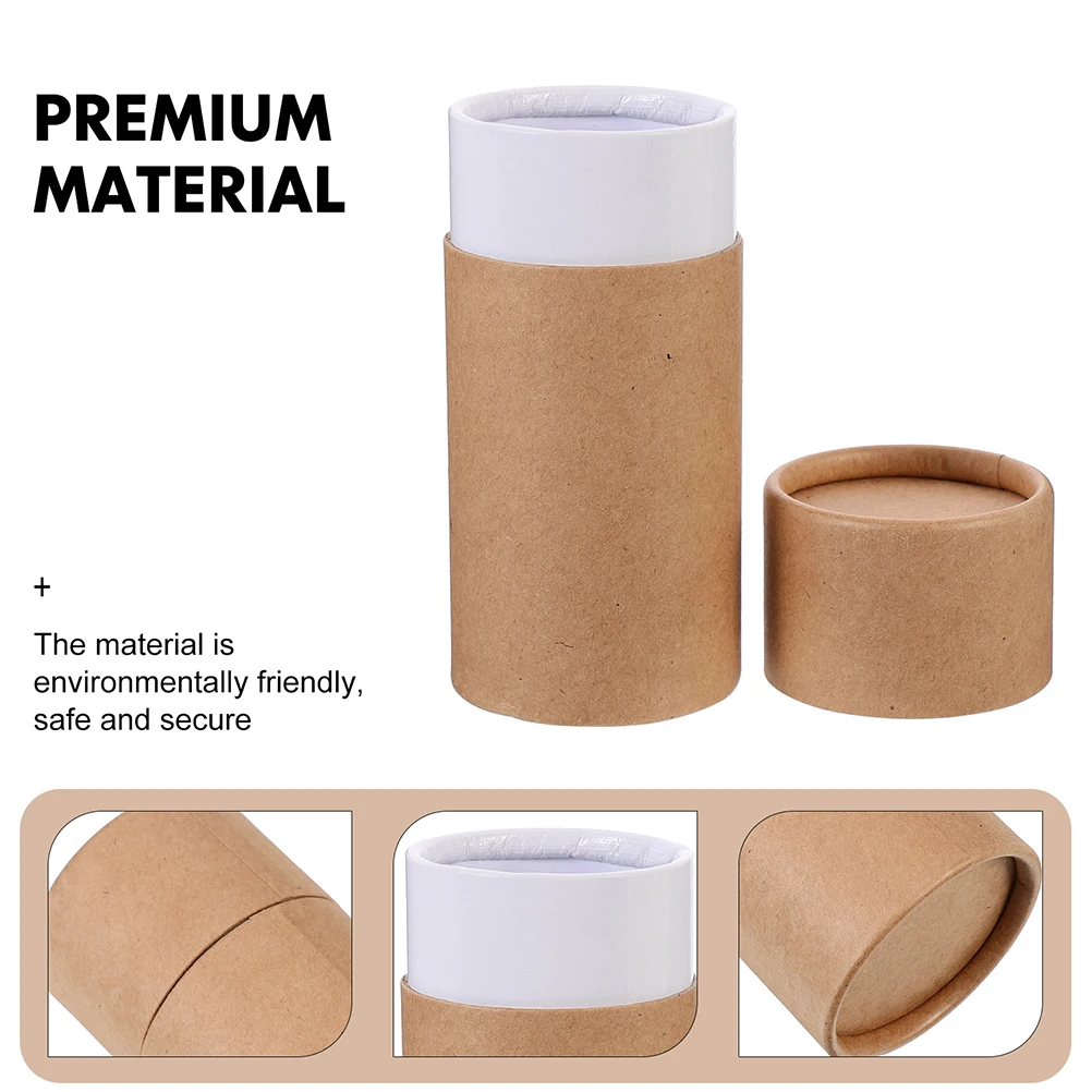 

15pcs Kraft Paper Gift Round Container 30ml Essential Oil Bottle Wrapping Box Portable Tea Leaf Jar Storage Case