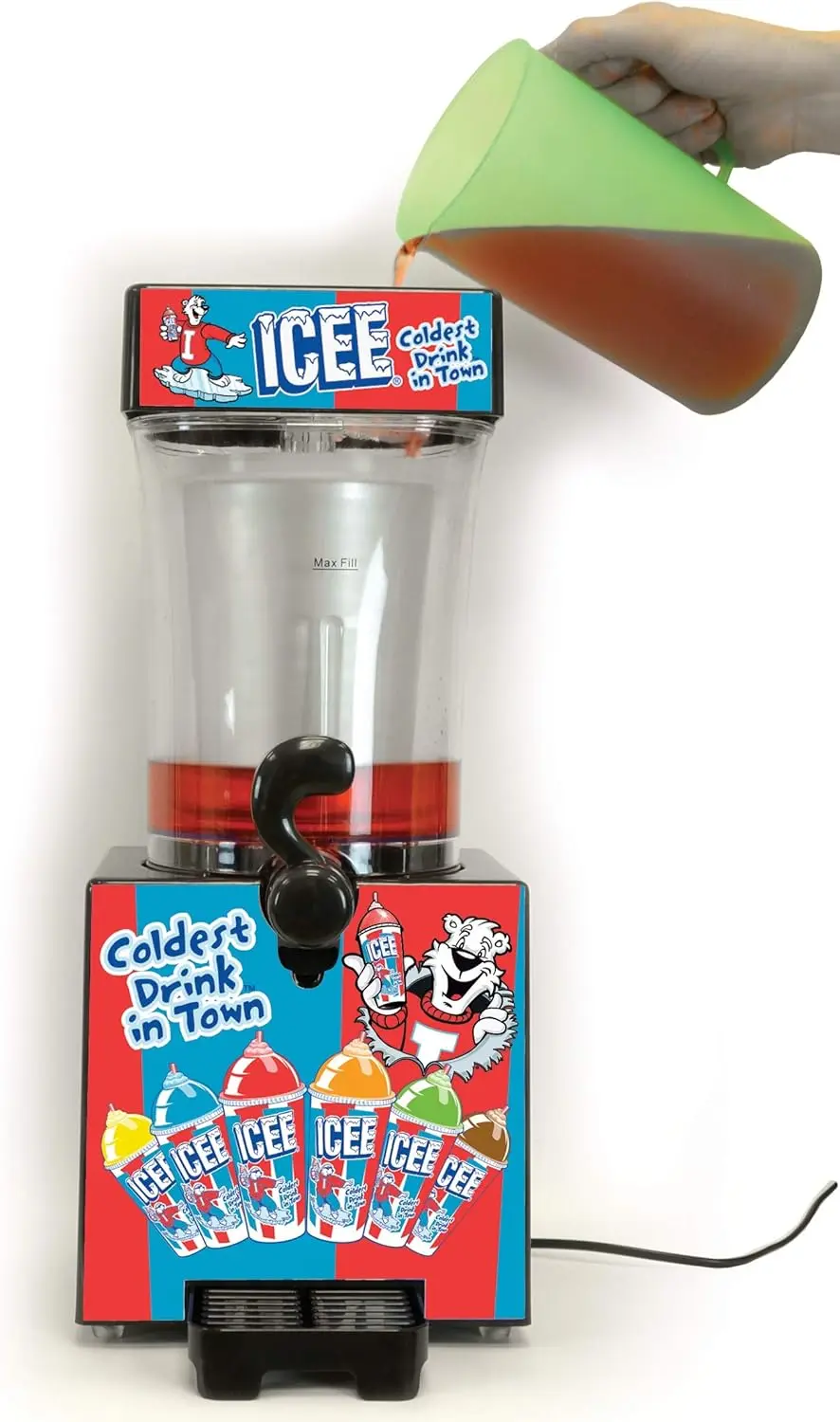 Genuine ICEE Brand Counter-Top Sized ICEE Slushie Maker - Spins Your Pre-Chilled Ingredients with Your Ice into ICEE Slushies!