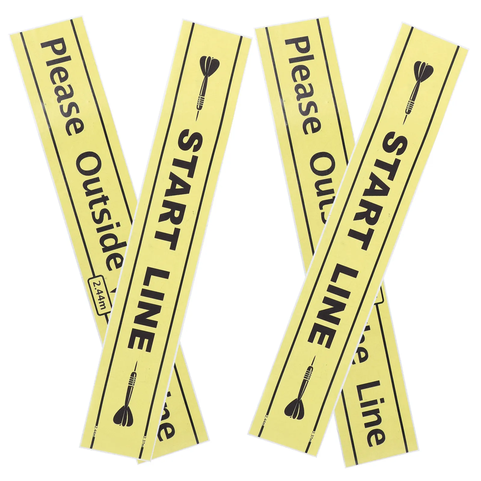 4Pcs Dart Throw Line Marker For Game Room Home Players PVC Floor Sticker Accurate Positioning Toe Decal